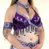 Soutien gorge de danse orientale Bonnet D/E violet