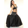 Tenue de danse orientale noir et argent 3 pièces