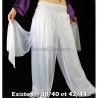 Pantalon de cours de danse orientale blanc