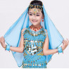 Voile de tête de danse orientale enfant bleu ciel