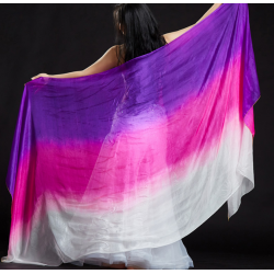 Voile rectangulaire de danse orientale violet dégradé