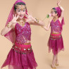 Costume de danse orientale fille fuschia à paillettes