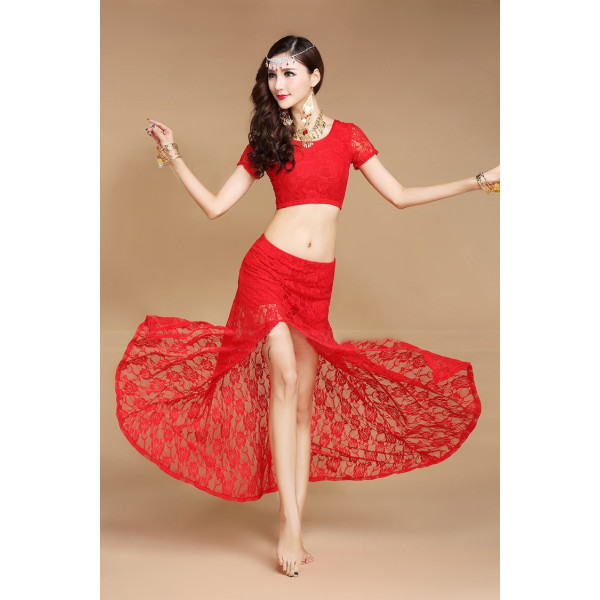 Costume de danse orientale - robe baladi rouge