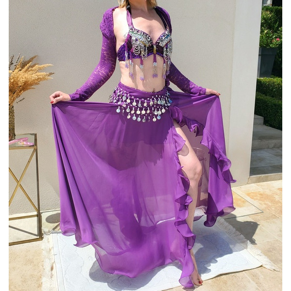 Costume Danseuse du ventre / orientale Violet Femme