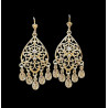 Boucles d'oreilles orientales plaqué or et strass