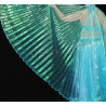 Ailes d'isis de danse orientale turquoise transparent