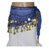 Ceinture de danse orientale enfant bleu roy